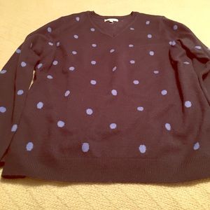 Polka Dot light and dark blue sweater